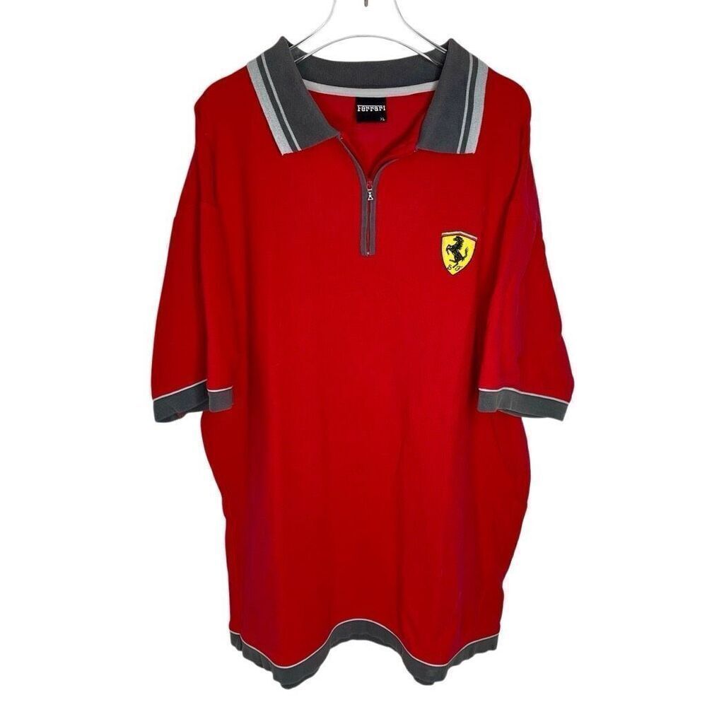 VINTAGE FERRARI RACING OFFICIAL POLO SHIRT TEE EMBROIDERED LOGO SIZE Xlarge Xl
